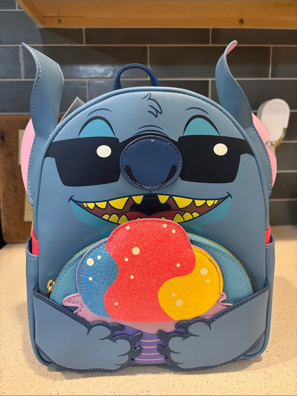 Aulani Scented Stitch With Snow Cone Loungefly Backpack NWT with minor callout